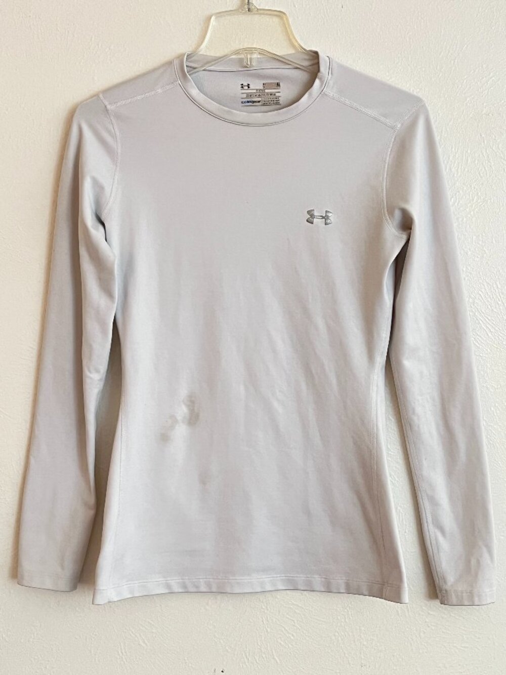 Under Armour Women's White ColdGear Crewneck Shirt Size M Base Layer Outdoors
